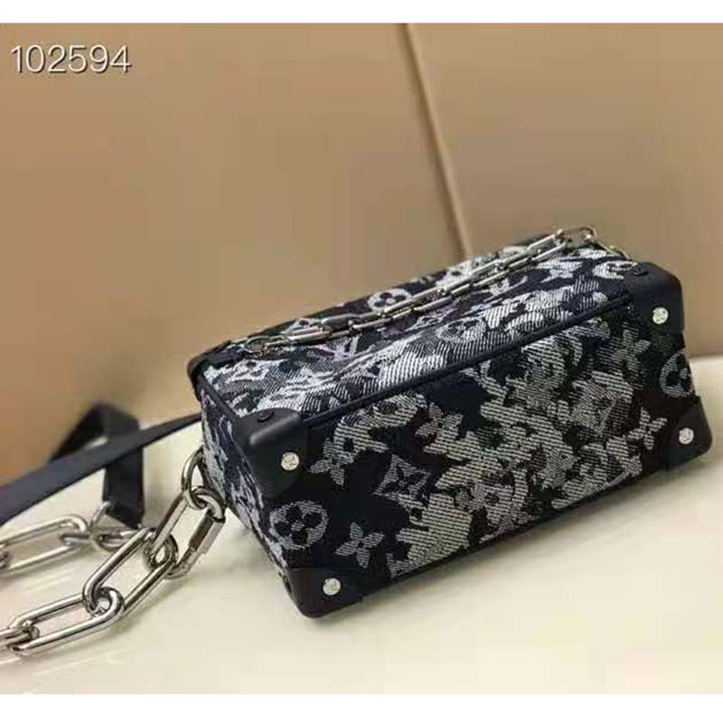 Soft trunk mini cloth bag Louis Vuitton Navy in Cloth - 33668834