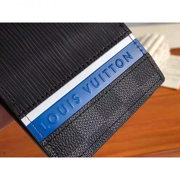 Louis Vuitton LV Unisex Multiple Wallet Black Epi Leather Damier Graphite Coated Canvas (3)