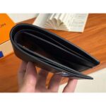 Louis Vuitton LV Unisex Multiple Wallet Black Epi Leather Damier Graphite Coated Canvas - Image 4