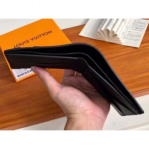 Louis Vuitton LV Unisex Multiple Wallet Black Epi Leather Damier Graphite Coated Canvas (5)