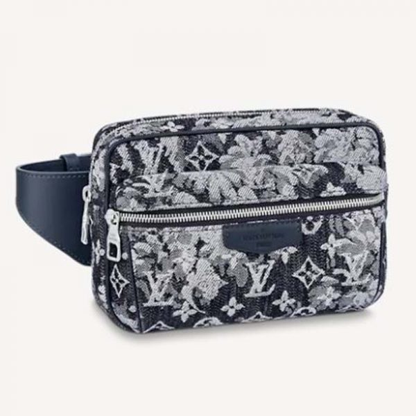 Louis Vuitton LV Unisex Outdoor Bumbag Monogram Tapestry Coated Canvas-Navy