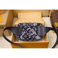 Louis Vuitton LV Unisex Outdoor Bumbag Monogram Tapestry Coated Canvas-Navy