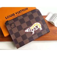 Louis Vuitton LV Unisex Pochette Jour GM Giant Damier Ebene Coated Canvas