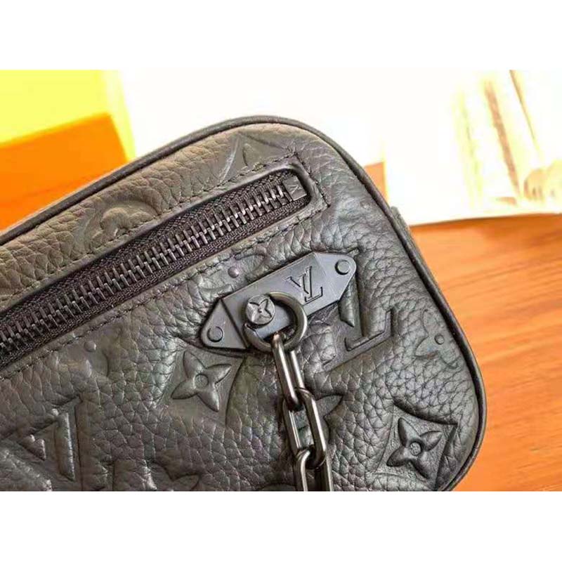 Louis Vuitton Pochette Volga Monogram Blue in Taurillon Leather