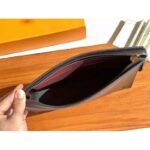 Louis Vuitton LV Unisex Pochette Voyage Burgundy Black and Navy Blue Taiga Leather - Image 5