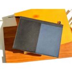 Louis Vuitton LV Unisex Pochette Voyage Burgundy Black and Navy Blue Taiga Leather - Image 3