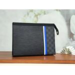 Louis Vuitton LV Unisex Pochette Voyage MM Black Epi Leather Damier Graphite Canvas - Bild 2