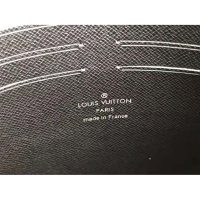 Louis Vuitton LV Unisex Pochette Voyage MM Black Epi Leather Damier Graphite Canvas