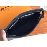 Louis Vuitton LV Unisex Pochette Voyage MM Black Epi Leather Damier Graphite Canvas - Bild 6