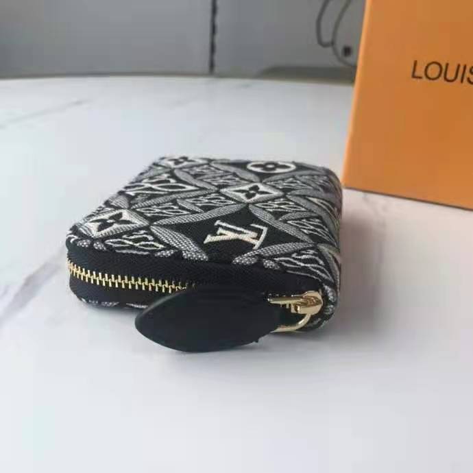 Louis Vuitton Gray Monogram Jacquard Since 1854 Zippy Coin Purse