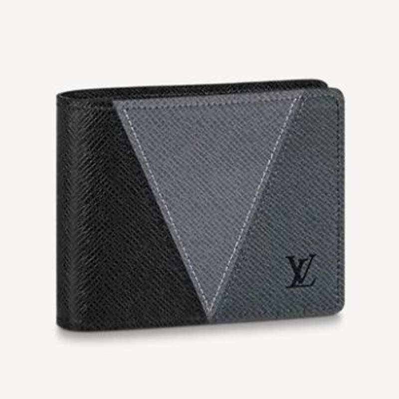 Louis Vuitton LV Unisex Slender Wallet Monochrome Taiga Leather - LULUX