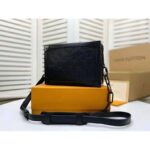 Louis Vuitton LV Unisex Soft Trunk Bag Black-On-Black Monogram-Embossed Taurillon Leather - Imagen 3