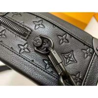 Louis Vuitton LV Unisex Soft Trunk Bag Black-On-Black Monogram-Embossed Taurillon Leather