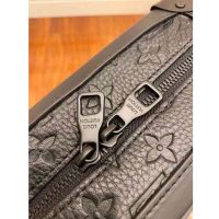 Louis Vuitton LV Unisex Soft Trunk Bag Monogram-Embossed Black Taurillon Cowhide Leather