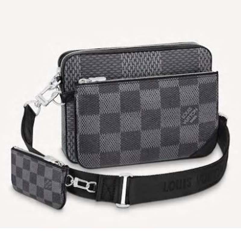 Louis Vuitton 3 IN 1 Modular Pouch Trio Damier Graffiti 3D