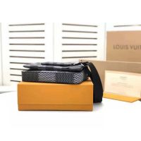 Louis Vuitton LV Unisex Trio Messenger Bag Gray Damier Graphite 3D Coated Canvas