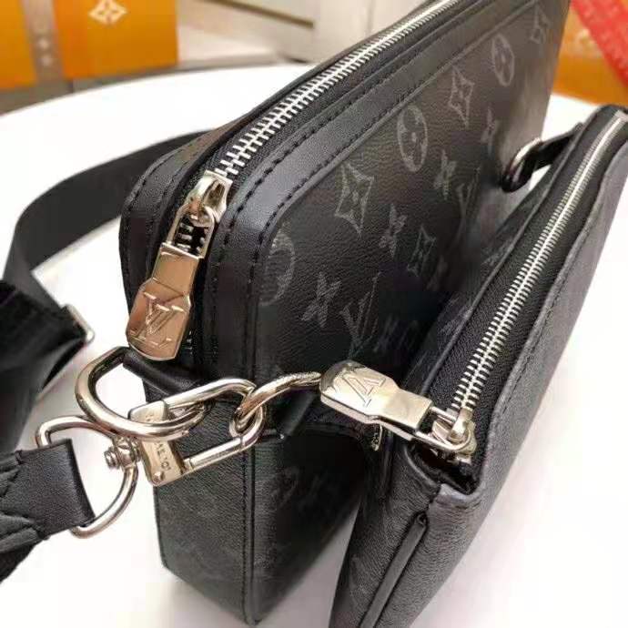 Louis Vuitton Trio Messenger Bag Umhängetasche mit Eclipse Monogramm aus  Segeltuch