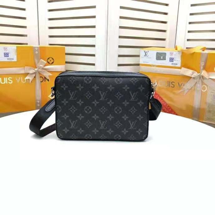 Louis Vuitton LV Men Trio Messenger Bag Monogram Eclipse Canvas