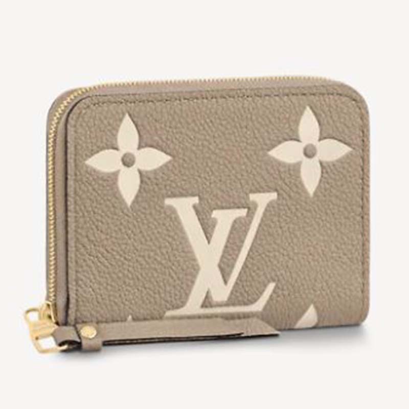 Auth Used Louis Vuitton LV Zippy Coin Case Purse Monogram Empreinte M68696  Gray