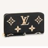 Louis Vuitton LV Unisex Zippy Wallet Two-Tone Monogram Empreinte Embossed Grained Leather