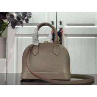 Louis Vuitton LV Women Alma BB Handbag Epi Grained Cowhide Leather-Gray