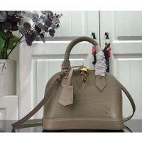 Louis Vuitton LV Women Alma BB Handbag Epi Grained Cowhide Leather-Gray