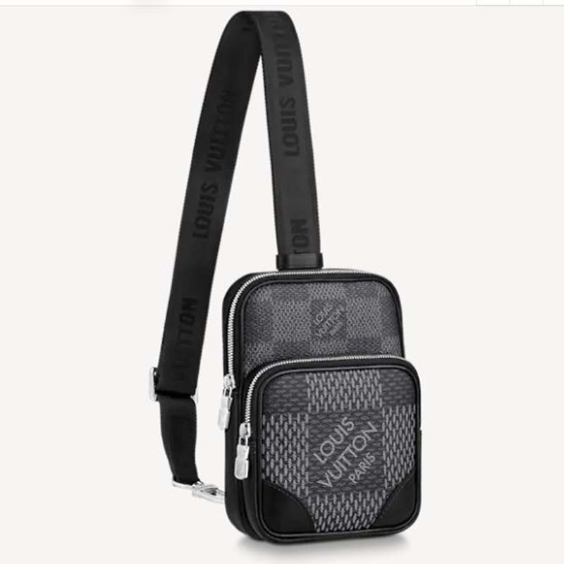 Louis Vuitton e Sling Bag Limited Edition Damier Graphite 3D