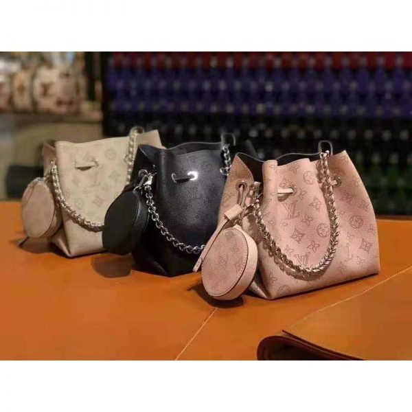 Louis Vuitton LV Women Bella Bucket Bag in Mahina Calf Leather Monogram