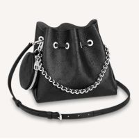 Louis Vuitton LV Women Bella Bucket Bag in Mahina Calf Leather Monogram-Pink