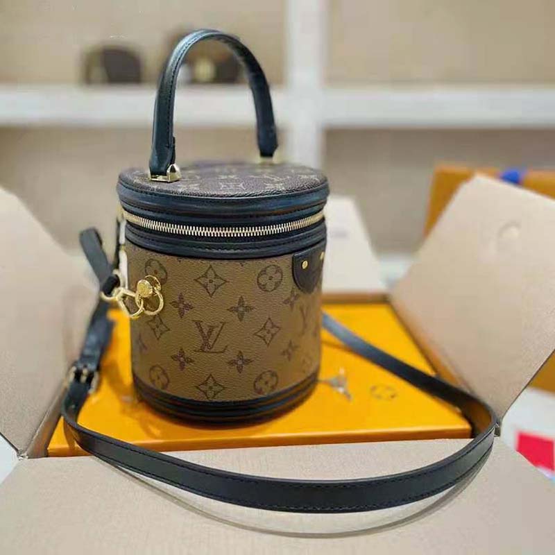 Louis Vuitton Cannes Monogram Reverse Canvas Bag Gold Color Hardware –  EliteLaza