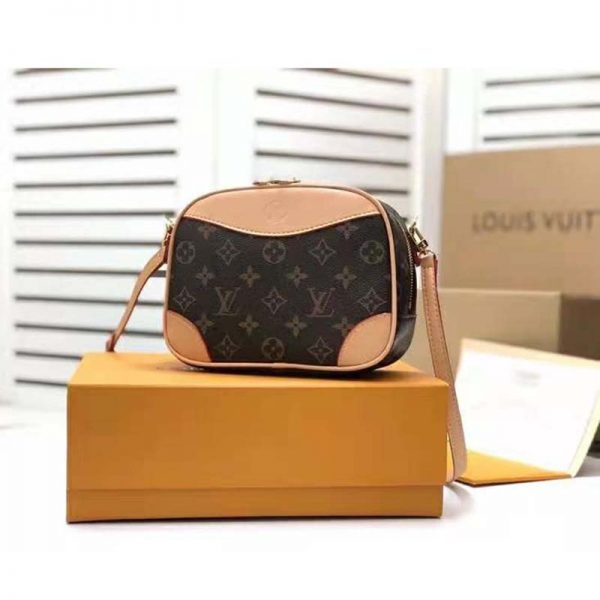 Louis Vuitton LV Women Deauville Mini Handbag Monogram Coated Canvas-Brown (5)