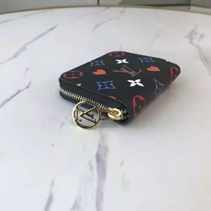 Louis Vuitton Black Canvas Monogram Game On Zippy Coin Wallet Louis Vuitton