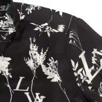 Louis Vuitton LV Women LV Printed Leaf Regular Long-Sleeved Silk Shirt