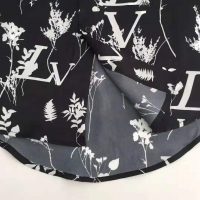 Louis Vuitton LV Women LV Printed Leaf Regular Long-Sleeved Silk Shirt