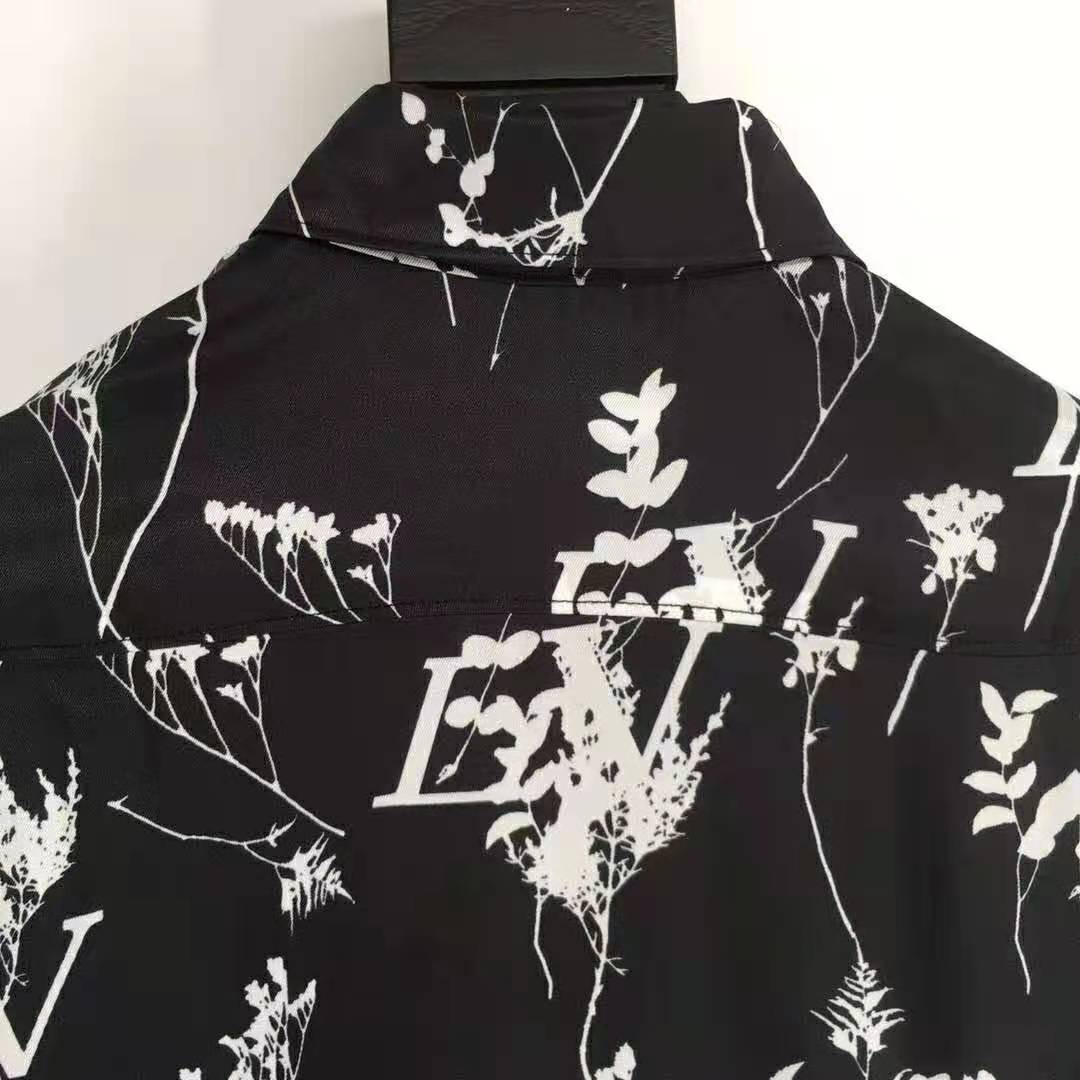 Louis Vuitton Printed Long-sleeved Silk Shirt