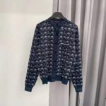 Louis Vuitton LV Women Monogram Shadow Jacquard Cardigan Regular Fit Grey - Imagen 10