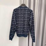 Louis Vuitton LV Women Monogram Shadow Jacquard Cardigan Regular Fit Grey - Imagen 11