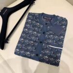 Louis Vuitton LV Women Monogram Shadow Jacquard Cardigan Regular Fit Grey - Imagen 13