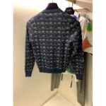 Louis Vuitton LV Women Monogram Shadow Jacquard Cardigan Regular Fit Grey - Imagen 7