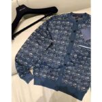 Louis Vuitton LV Women Monogram Shadow Jacquard Cardigan Regular Fit Grey - Imagen 14