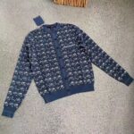 Louis Vuitton LV Women Monogram Shadow Jacquard Cardigan Regular Fit Grey - Imagen 2