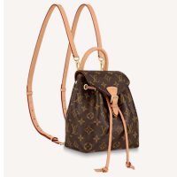 Louis Vuitton LV Women Montsouris BB Backpack Monogram Canvas Cowhide Leather