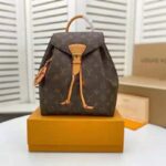 Louis Vuitton LV Women Montsouris BB Backpack Monogram Canvas Cowhide Leather - Image 2