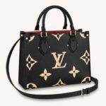 Louis Vuitton LV Women Onthego PM Tote Monogram Empreinte Cowhide Leather-Black