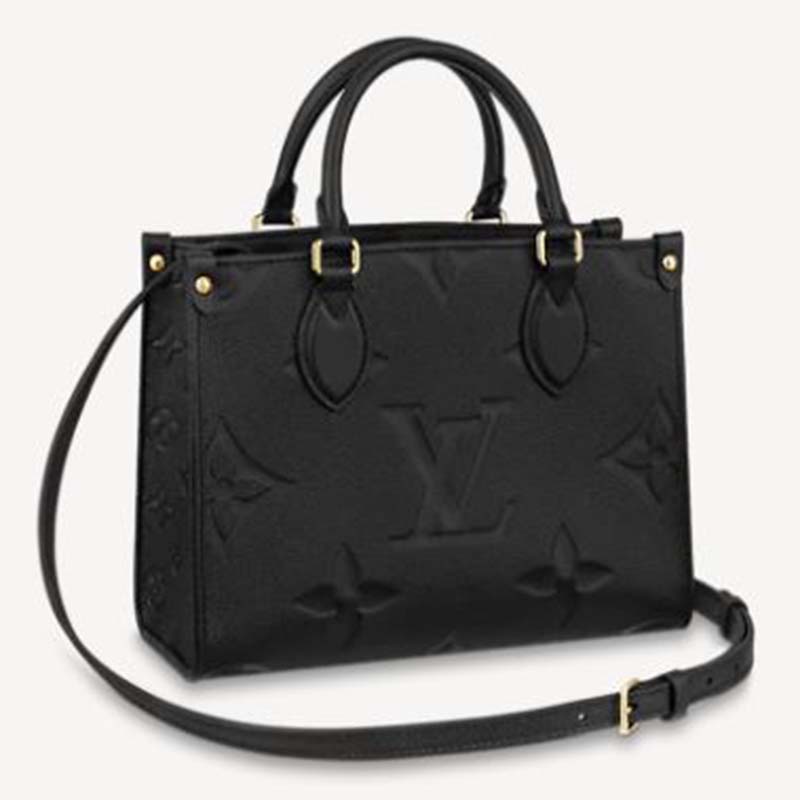 Louis Vuitton Onthego MM Tote Bag Embossed Monogram Empreinte In Black -  Praise To Heaven