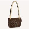 Louis Vuitton LV Women Passy Handbag in Monogram Coated Canvas-Brown