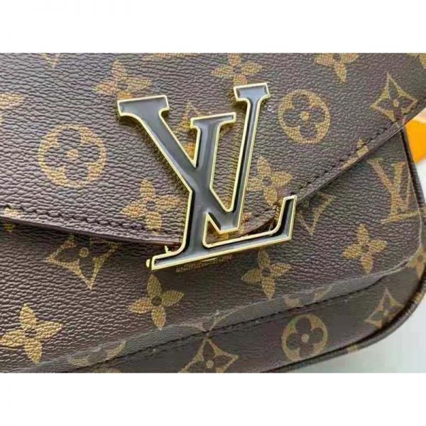 Louis Vuitton LV Women Passy Handbag in Monogram Coated Canvas-Brown (5)