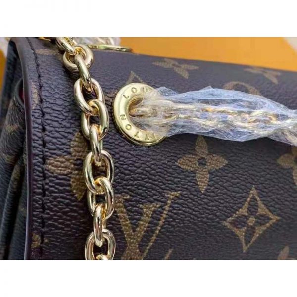 Louis Vuitton LV Women Passy Handbag in Monogram Coated Canvas-Brown (6)