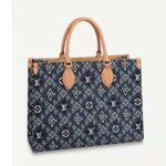 Borsa tote Louis Vuitton LV OnTheGo MM da donna Since 1854 con fiori monogramma in tela