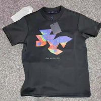 Louis Vuitton Men 2054 Printed Flower Packable T-Shirt Polyamide Slim Fit-Black